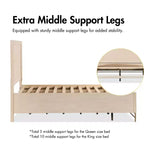 HOMES: Inside + Out Set Camera da Letto Riverstone Mid-Century Modern 3pz King con 2 Comodini Noce