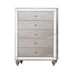 Cassettiera Glam con 5 cassetti La Mesa color argento - HOMES: Inside + Out: Dettagli a specchio, spazio contenitivo elegante