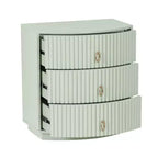 Comodino Powell a 3 cassetti Chantel verde salvia