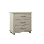 Set di 2 comodini da 32'' beige - Complementi d'arredo: Design moderno, 3 cassetti, gambe in metallo