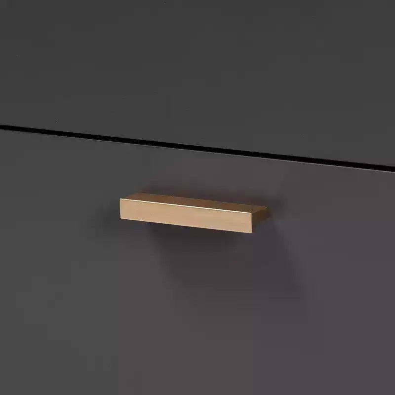 Kelson Wood Cassettiera a 6 Cassetti Grigio Scuro/Oro - Baxton Studio: Mobili Moderni Contenitori per Camera da Letto