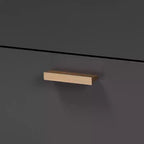 Kelson Wood Cassettiera a 6 Cassetti Grigio Scuro/Oro - Baxton Studio: Mobili Moderni Contenitori per Camera da Letto