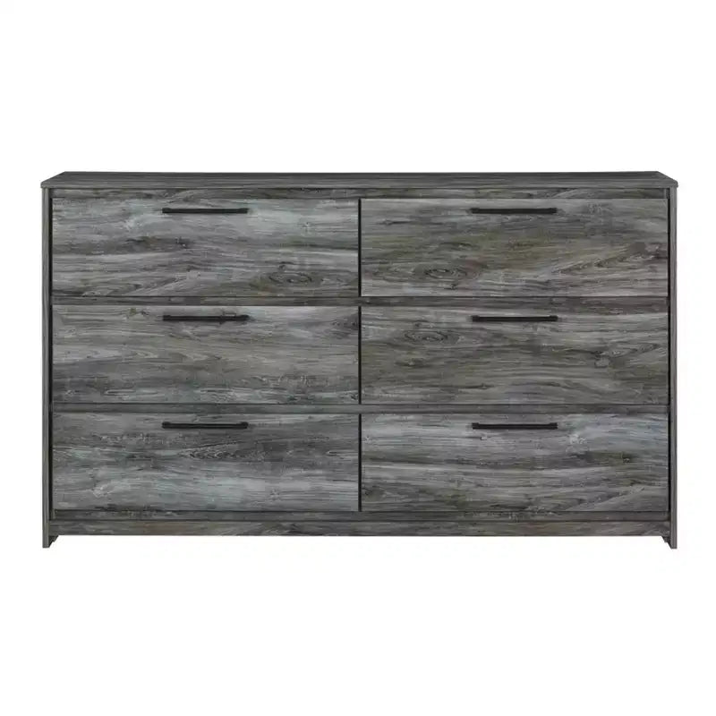 Comò Baystorm Grigio - Signature Design by Ashley: 6 cassetti, maniglie moderne, struttura in MDF