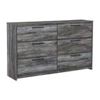 Comò Baystorm Grigio - Signature Design by Ashley: 6 cassetti, maniglie moderne, struttura in MDF