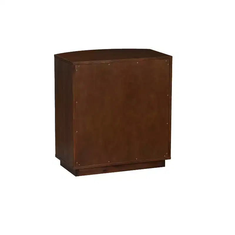 Comodino Powell Chantel a 3 cassetti Noce