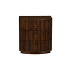 Comodino Powell Chantel a 3 cassetti Noce