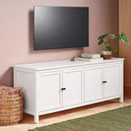Mobile porta TV tradizionale con ante e ripiani per TV fino a 65" Bianco classico - Room Essentials™