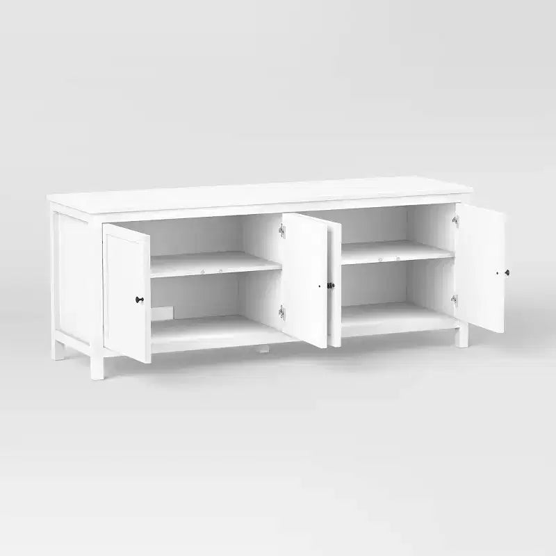 Mobile porta TV tradizionale con ante e ripiani per TV fino a 65" Bianco classico - Room Essentials™