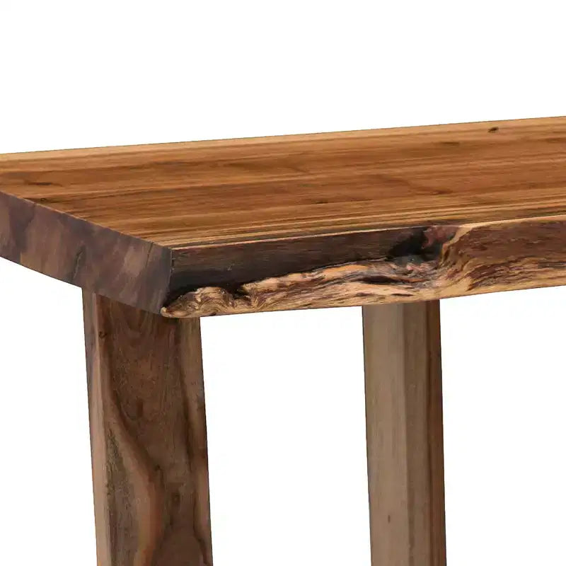 Alaterre Furniture Berkshire Mobile TV con bordo irregolare in legno massello: Acacia, Finitura atossica, Componenti in acciaio