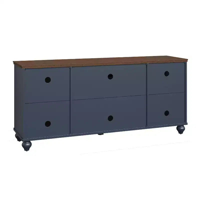 Mobile TV Festivo stile vintage 60" per TV fino a 70" Blu marino