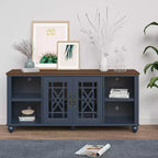 Mobile TV Festivo stile vintage 60" per TV fino a 70" Blu marino