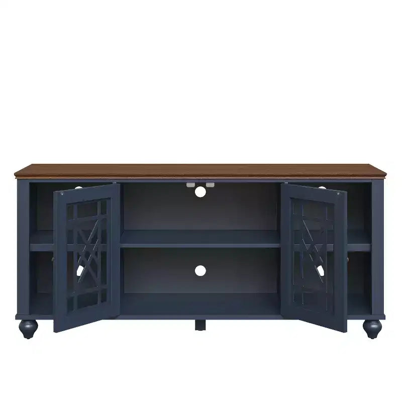 Mobile TV Festivo stile vintage 60" per TV fino a 70" Blu marino