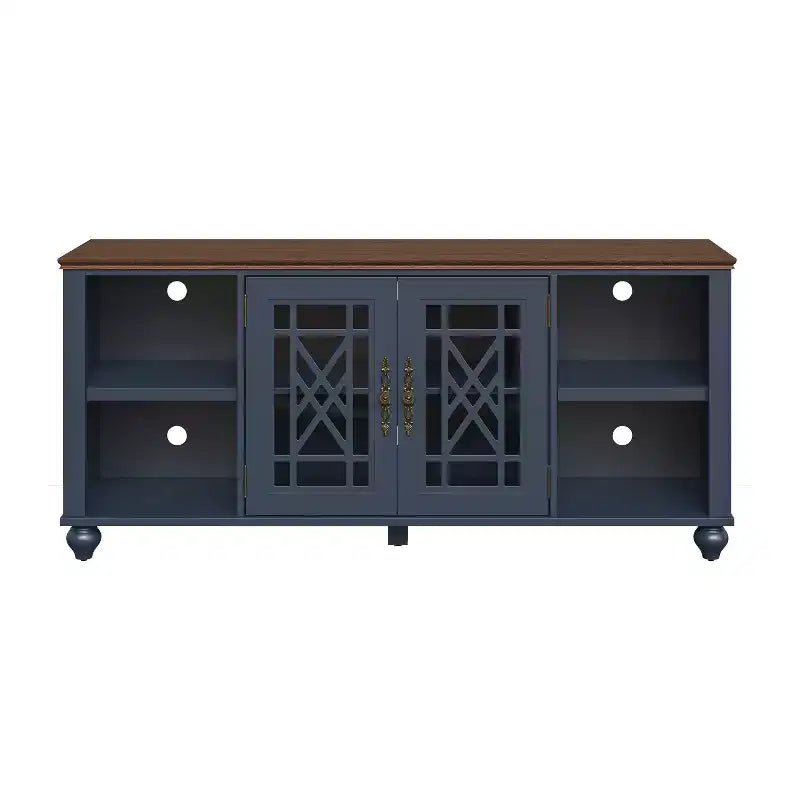 Mobile TV Festivo stile vintage 60" per TV fino a 70" Blu marino