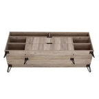 Manhattan Comfort Dumbo Porta TV da 63" per TV fino a 60" Grigio Rustico