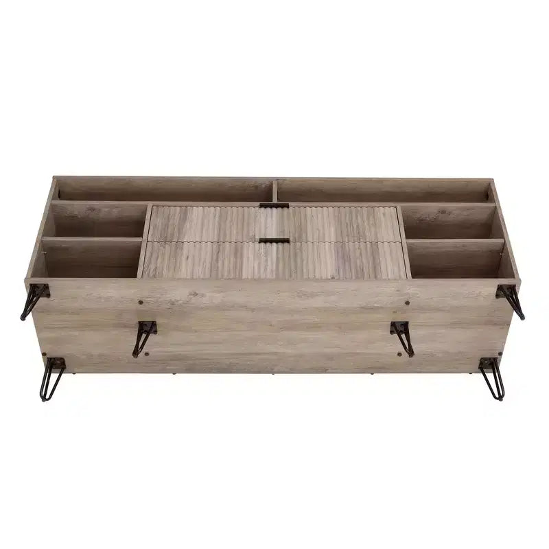 Manhattan Comfort Dumbo Porta TV da 63" per TV fino a 60" Grigio Rustico