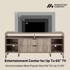Manhattan Comfort Dumbo Porta TV da 63" per TV fino a 60" Grigio Rustico