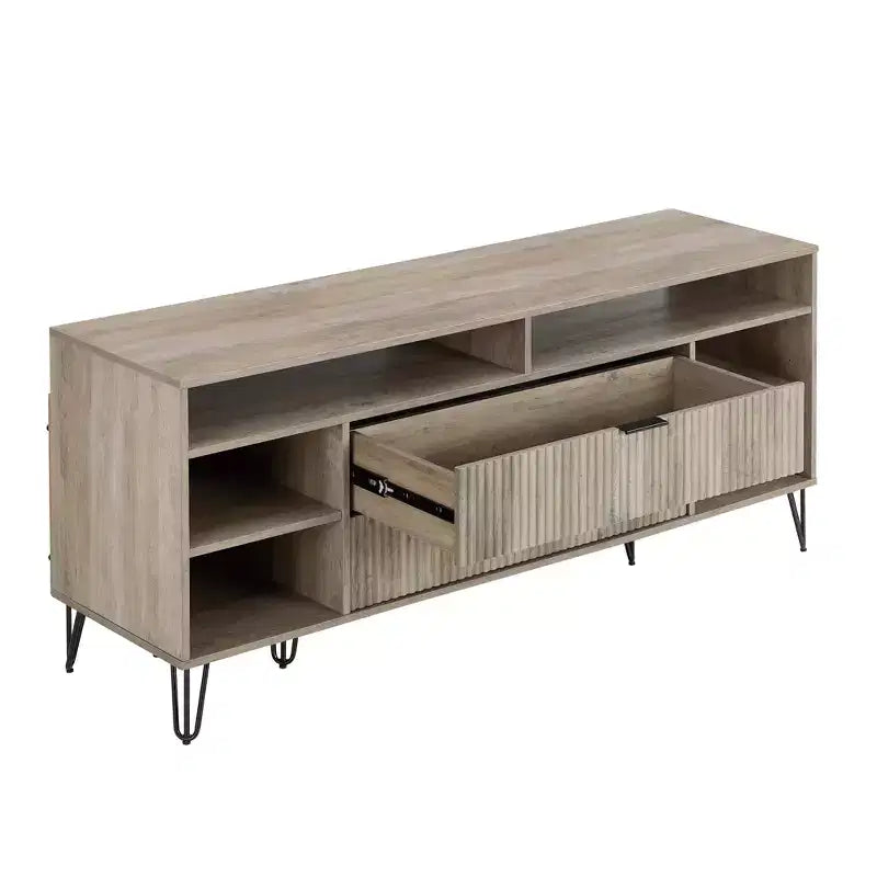Manhattan Comfort Dumbo Porta TV da 63" per TV fino a 60" Grigio Rustico