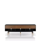 24/7 Shop At Home Vanore Mobile TV a 3 cassetti stile Mid-Century per TV fino a 80" Nero: Mobile TV con ripiani aperti