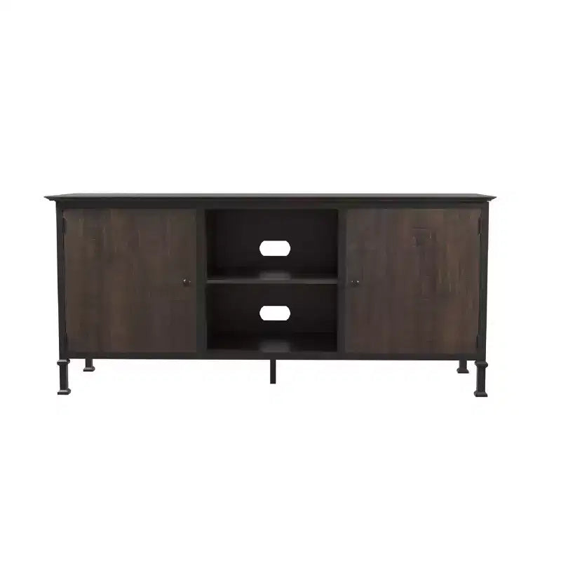 Mobile TV 24/7 Shop At Home Kelson Multi Storage per TV fino a 65": gambe in metallo, gestione cavi, ripiani fissi