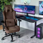 Sedia da ufficio e gaming Arozzi Vernazza Supersoft con supporto lombare in memory foam, marrone
