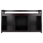 Panca Contenitore Addison a 3 Scomparti - Espresso Scuro - Winsome: Organizzatore da Ingresso, Ottomana in Ecopelle per Camera da Letto