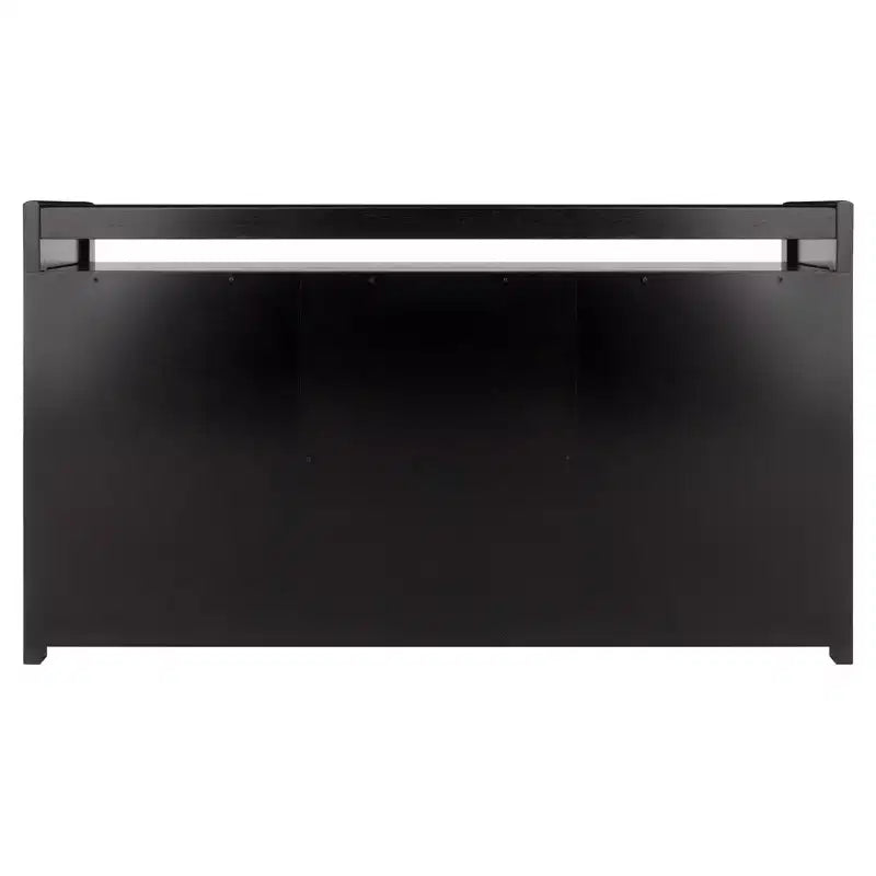 Panca Contenitore Addison a 3 Scomparti - Espresso Scuro - Winsome: Organizzatore da Ingresso, Ottomana in Ecopelle per Camera da Letto
