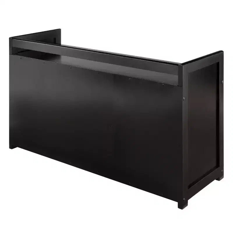 Panca Contenitore Addison a 3 Scomparti - Espresso Scuro - Winsome: Organizzatore da Ingresso, Ottomana in Ecopelle per Camera da Letto