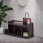 Panca Contenitore Addison a 3 Scomparti - Espresso Scuro - Winsome: Organizzatore da Ingresso, Ottomana in Ecopelle per Camera da Letto