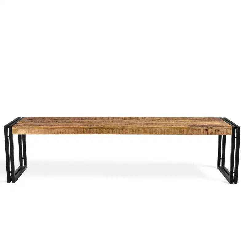 Panca Artigianale in Legno Riciclato 71 con Gambe in Ferro - Timbergirl