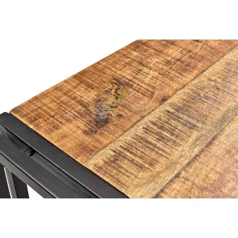 Panca Artigianale in Legno Riciclato 71 con Gambe in Ferro - Timbergirl