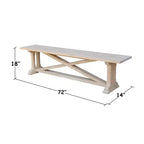 Alexa Bench in legno naturale - International Concepts