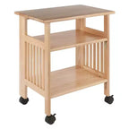 Foldable Printer Stand Natural - Winsome: Office Furniture with Shelves & Wheels