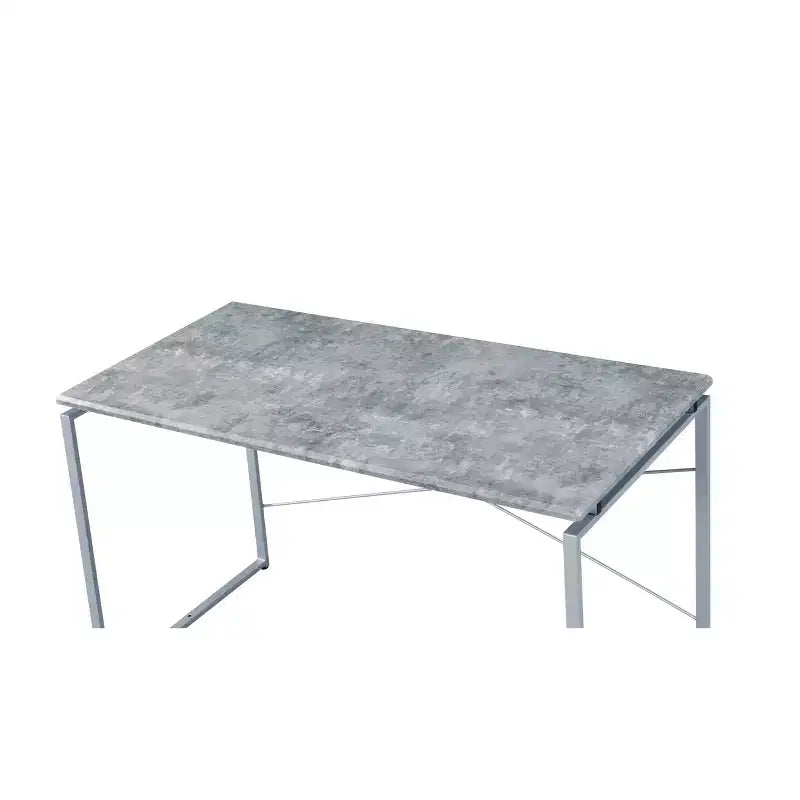 Scrivania Jurgen in finto cemento - Acme Furniture: 47" di larghezza, struttura in metallo, superficie impiallacciata, senza contenitore, mobili da ufficio