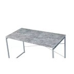Scrivania Jurgen in finto cemento - Acme Furniture: 47" di larghezza, struttura in metallo, superficie impiallacciata, senza contenitore, mobili da ufficio