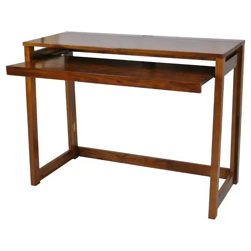 Scrivania Pieghevole per Computer con Stazione di Ricarica USB a 4 Porte Noce - Flora Home