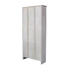 International Concepts Libreria Shaker da 72" con due ante inferiori Grigio Lavato: Legno massello di Paratree, design Mid-Century, ripiani regolabili