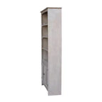 International Concepts Libreria Shaker da 72" con due ante inferiori Grigio Lavato: Legno massello di Paratree, design Mid-Century, ripiani regolabili