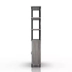 Libreria rustica Skamania da 73,6" con ripiani e struttura in metallo - miBasics: Design industriale, mobile chiuso