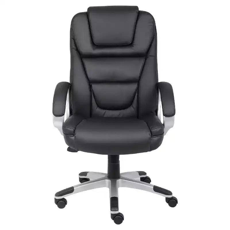 Sedia Direzionale In Pelle Sintetica Nera - Boss Office Products