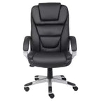Sedia Direzionale In Pelle Sintetica Nera - Boss Office Products