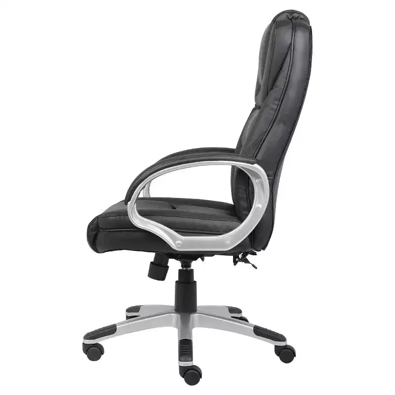 Sedia Direzionale In Pelle Sintetica Nera - Boss Office Products