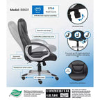Sedia Direzionale In Pelle Sintetica Nera - Boss Office Products