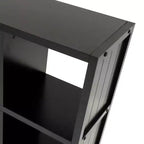 Winsome 40" Timothy Shelf 3X3 Slots Nero: Libreria Moderna di Metà Secolo, Ripiani Fissi, Composito di Legno
