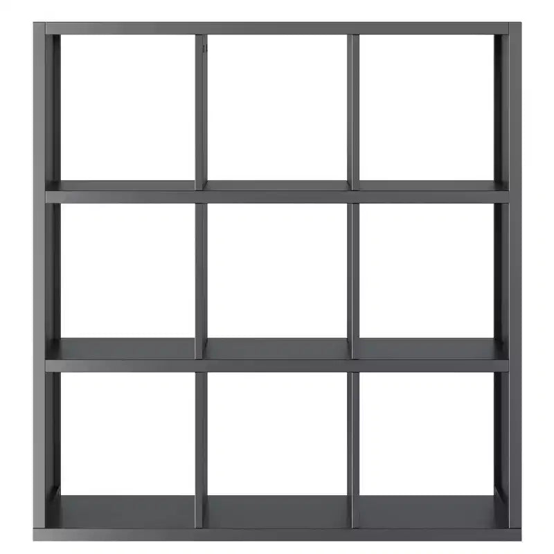 Winsome 40" Timothy Shelf 3X3 Slots Nero: Libreria Moderna di Metà Secolo, Ripiani Fissi, Composito di Legno