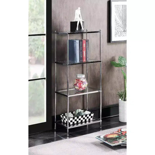 Royal Crest 4 ripiani a torre cromato 43" - Breighton Home