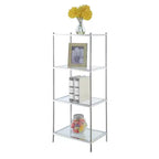 Royal Crest 4 ripiani a torre cromato 43" - Breighton Home