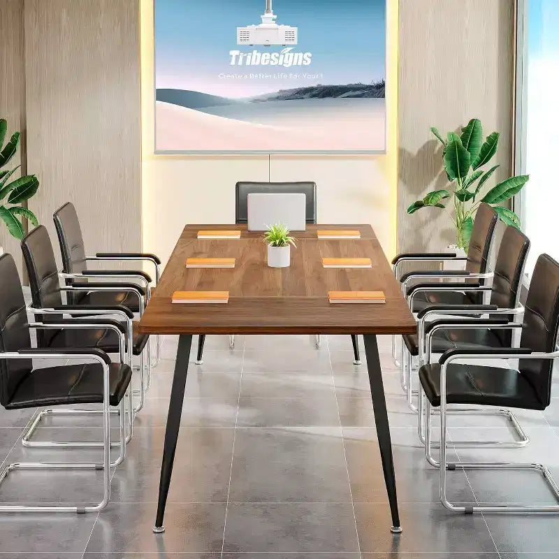 Tavolo da Conferenza Rettangolare LITTLE TREE da 70,86" Marrone Rustico