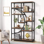 LITTLE TREE 68.89" 5 Tier Etagere Bookcase Brown