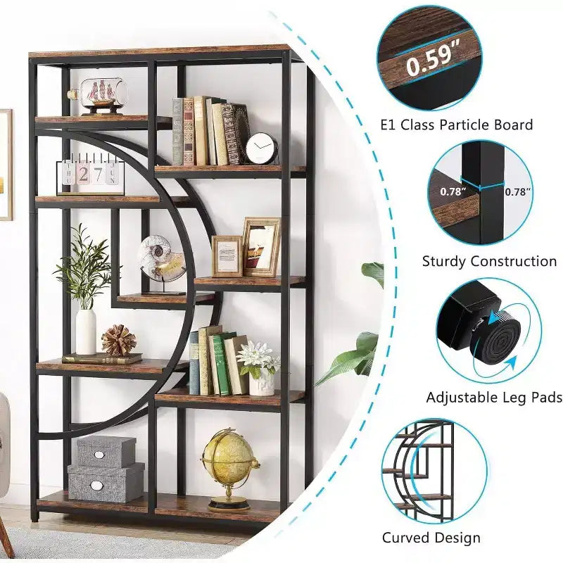 LITTLE TREE Scaffale Etagere a 5 Ripiani da 68,89" Marrone