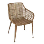 Poltrona in Rattan "Storied Home" Naturale: Struttura in Ferro Battuto, Nessun Assemblaggio, Pulizia con Panno Asciutto, Uso Adulti